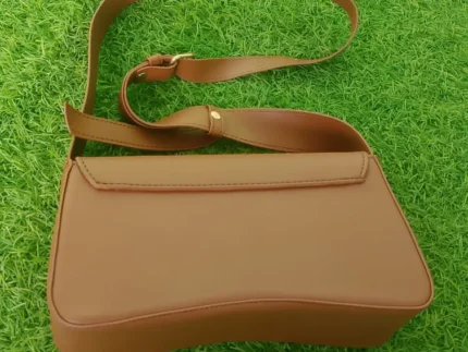 Elegant Brown Flap Shoulder Bag