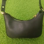 Classic Black Crescent Shoulder Bag - Image 2