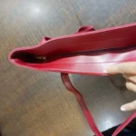 Burgundy Tassel Front Shoulder Tote Bag - Image 4