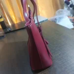 Burgundy Tassel Front Shoulder Tote Bag - Image 5